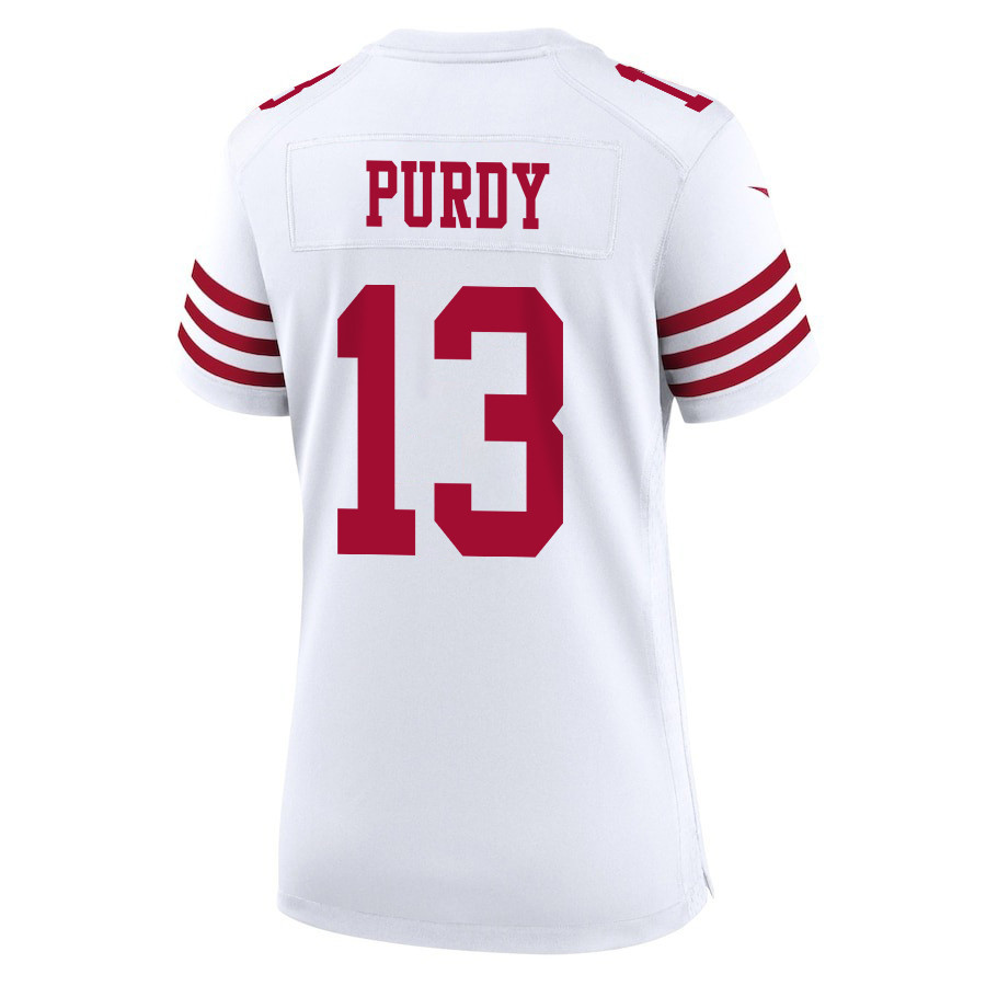 Brock Purdy 13 San Francisco 49ers Super Bowl LVIII Patch Game Women Jersey - White JS8285 nicesnker - Image 3