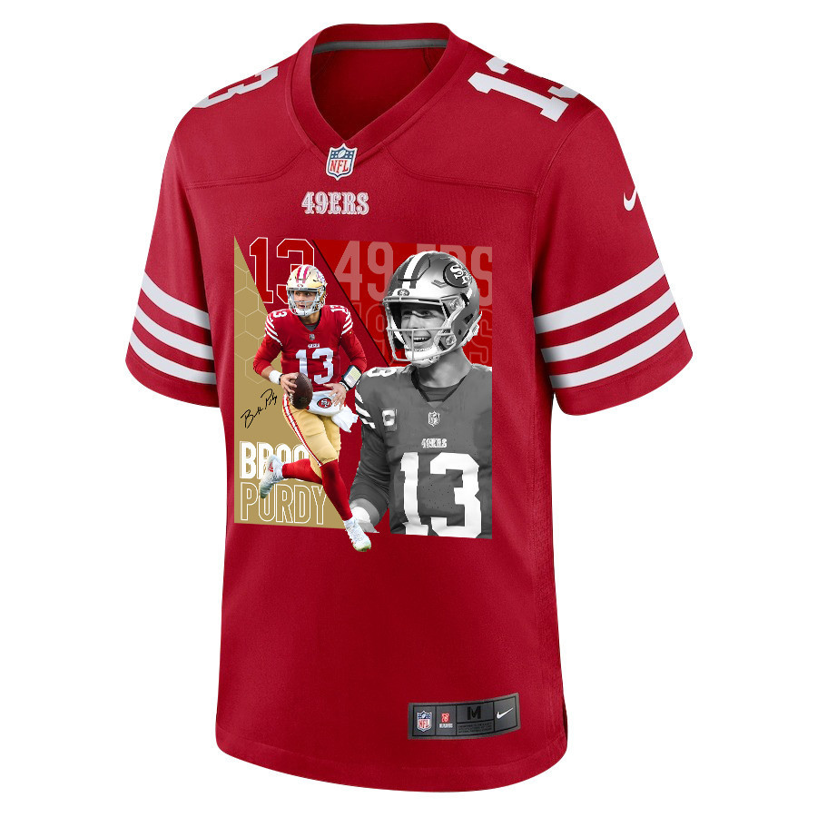 Brock Purdy 13 San Francisco 49ers The Son of Steel Game Men Jersey - Scarlet JS3911 nicesnker - Image 2