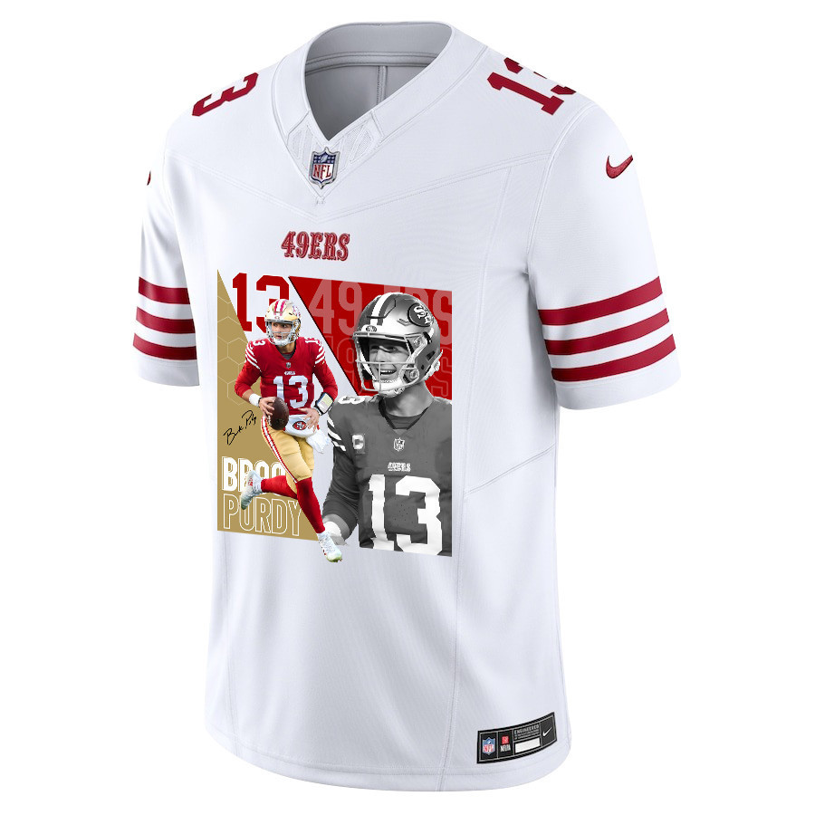 Brock Purdy 13 San Francisco 49ers The Son of Steel Game Men Jersey - White JS6520 nicesnker - Image 2