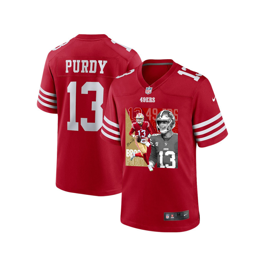 Brock Purdy 13 San Francisco 49ers The Son of Steel Game YOUTH Jersey - Scarlet JS9610 nicesnker