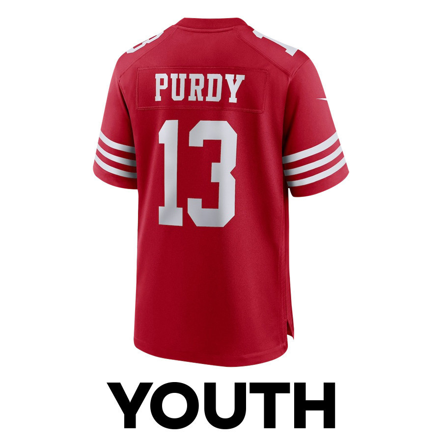 Brock Purdy 13 San Francisco 49ers The Son of Steel Game YOUTH Jersey - Scarlet JS9610 nicesnker - Image 3