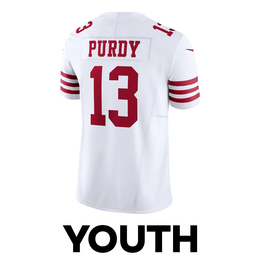 Brock Purdy 13 San Francisco 49ers The Son of Steel Game YOUTH Jersey - White JS6071 nicesnker - Image 3