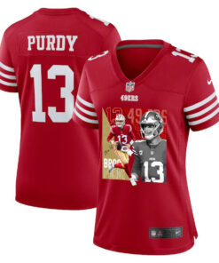 Brock Purdy 13 San Francisco 49ers The Son of Steel Women Game Jersey - Scarlet JS3100 nicesnker