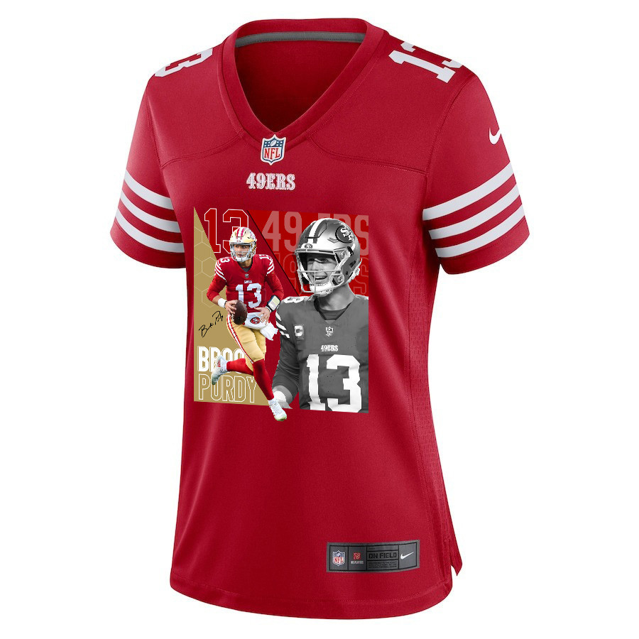 Brock Purdy 13 San Francisco 49ers The Son of Steel Women Game Jersey - Scarlet JS3100 nicesnker - Image 2