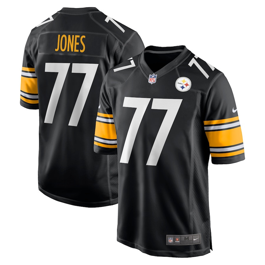 Broderick Jones 77 Pittsburgh Steelers Game Men Jersey - Black JS9577 nicesnker