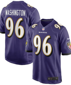 Broderick Washington 96 Baltimore Ravens Men Game Jersey - Purple JS9564 nicesnker