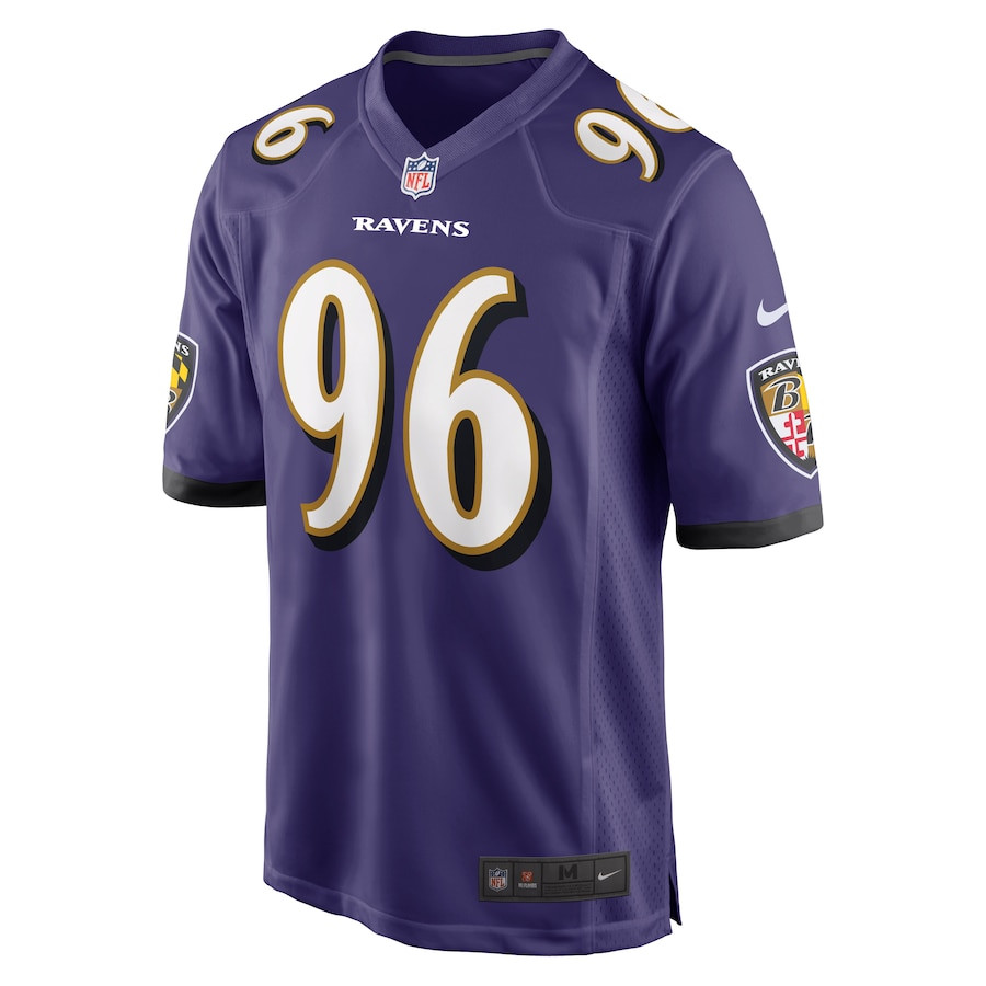 Broderick Washington 96 Baltimore Ravens Men Game Jersey - Purple JS9564 nicesnker - Image 2