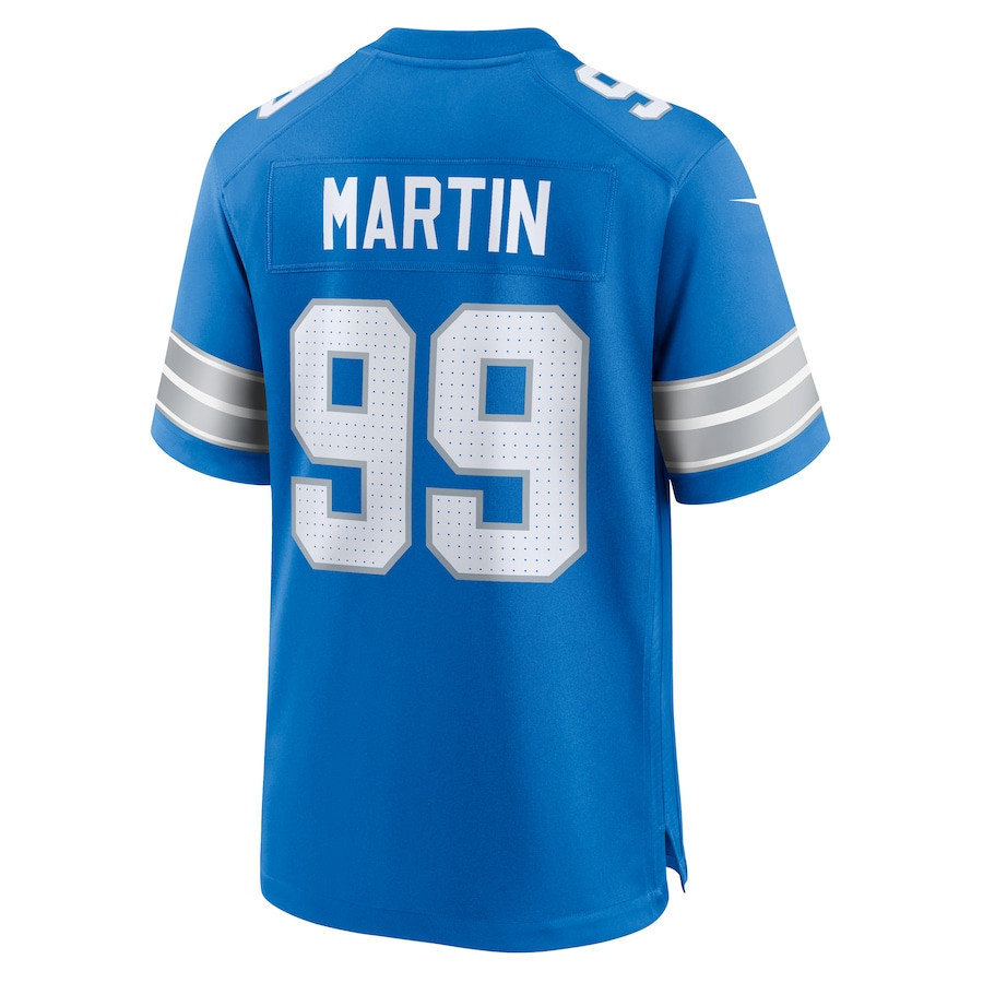 Brodric Martin #99 Detroit Lions Super Bowl LIX Jersey - Men's - Blue JS8199 nicesnker - Image 3