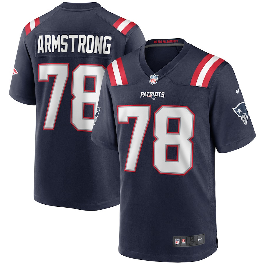 Bruce Armstrong 78 New England Patriots Men Game Retired Jersey - Navy JS2176 nicesnker