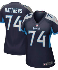 Bruce Matthews 74 Tennessee Titans Women Retired Jersey - Navy JS4696 nicesnker