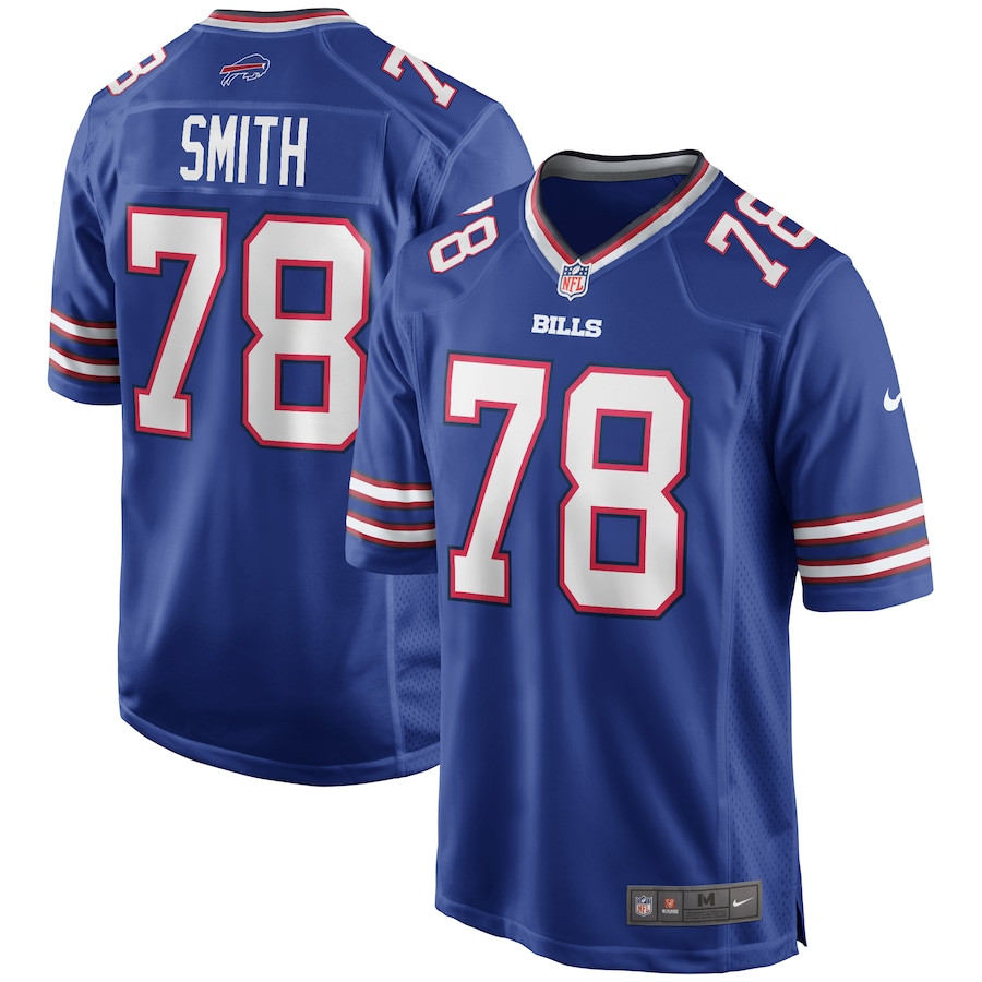 Bruce Smith 78 Buffalo Bills Men Game Retired Jersey - Royal JS3135 nicesnker