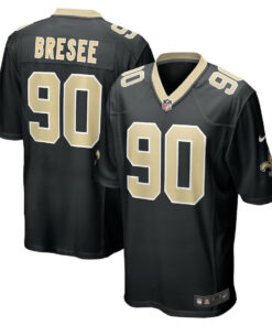 Bryan Bresee 90 New Orleans Saints Game Jersey - Men, Black JS7572 nicesnker