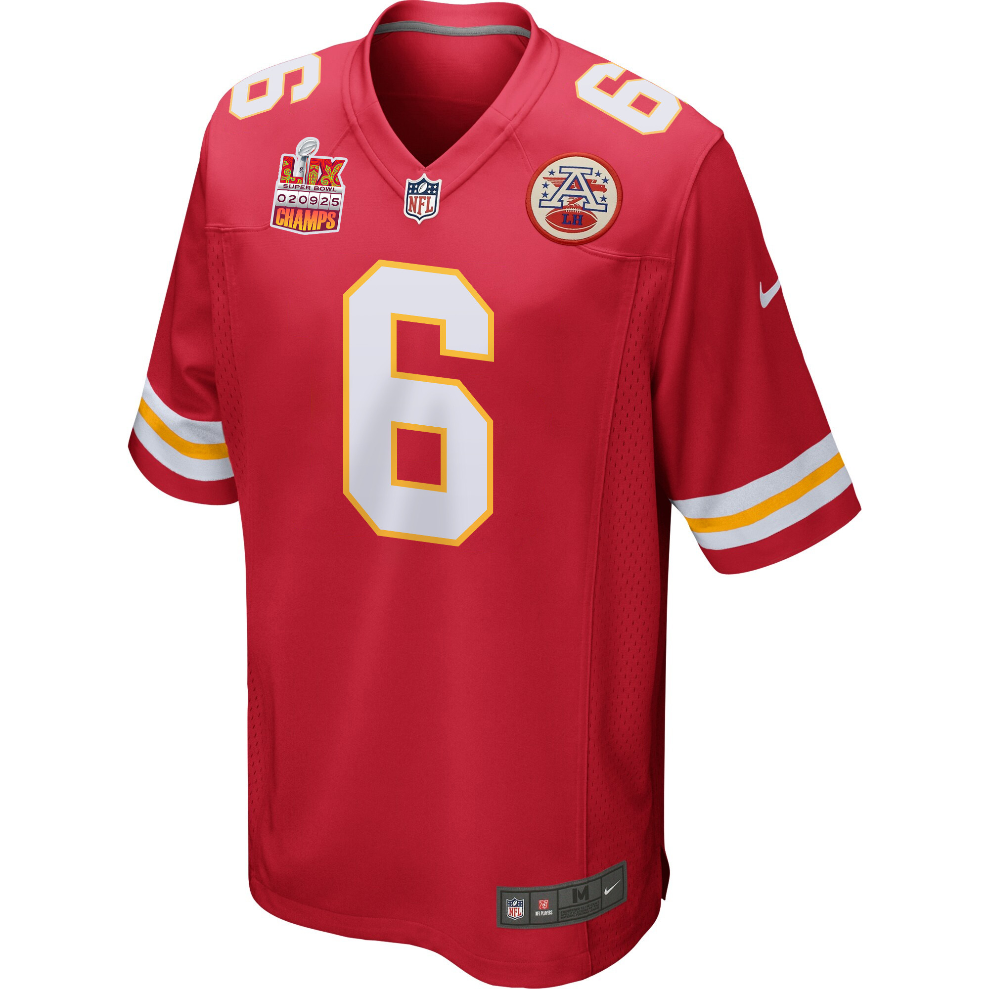 Bryan Cook 6 Kansas City Chiefs Super Bowl LIX Champions Patch Game Men Jersey - Red JS8992 nicesnker - Image 3