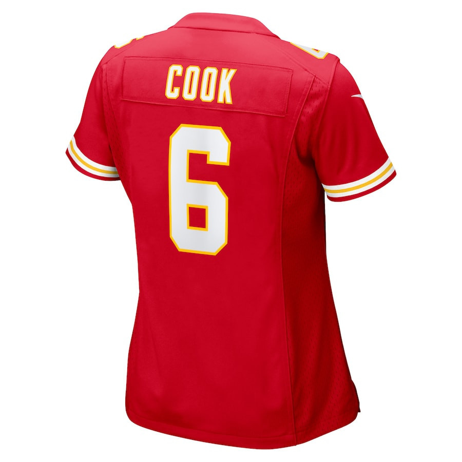 Bryan Cook #6 Kansas City Chiefs Super Bowl LIX Women's Jersey - Red JS5091 nicesnker - Image 3