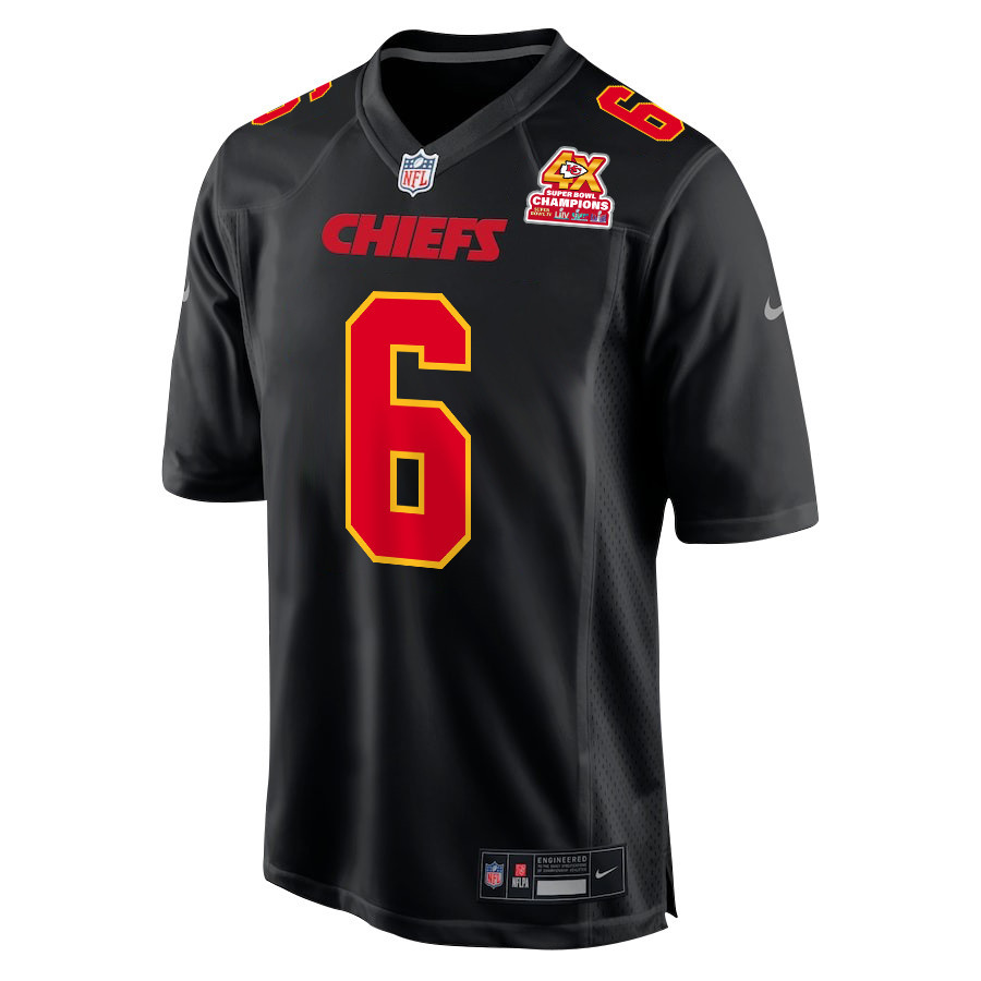 Bryan Cook 6 Kansas City Chiefs Super Bowl LVIII Champions 4X Fashion Game Men Jersey - Carbon Black JS7013 nicesnker - Image 2