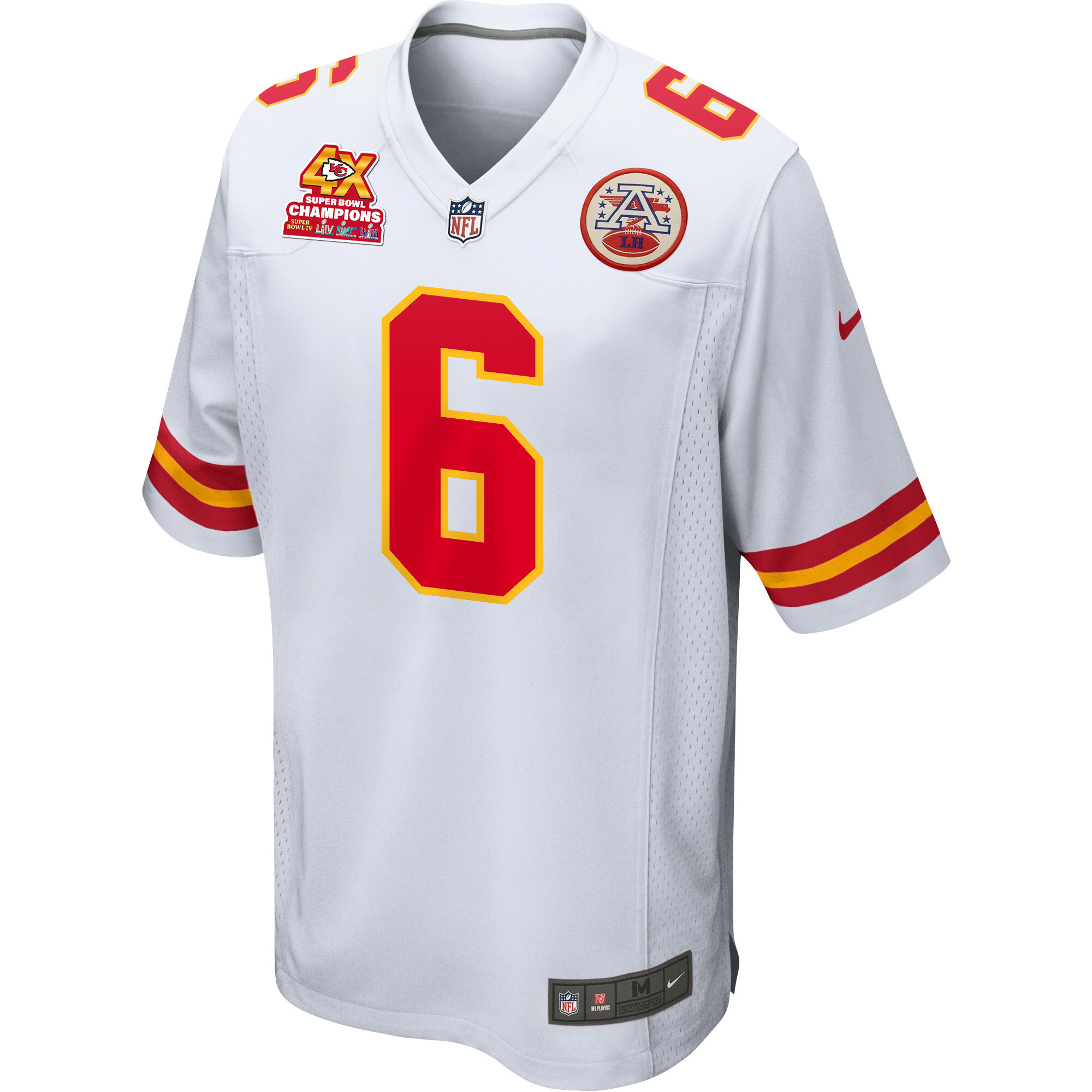 Bryan Cook 6 Kansas City Chiefs Super Bowl LVIII Champions 4X Game Men Jersey - White JS2172 nicesnker - Image 2