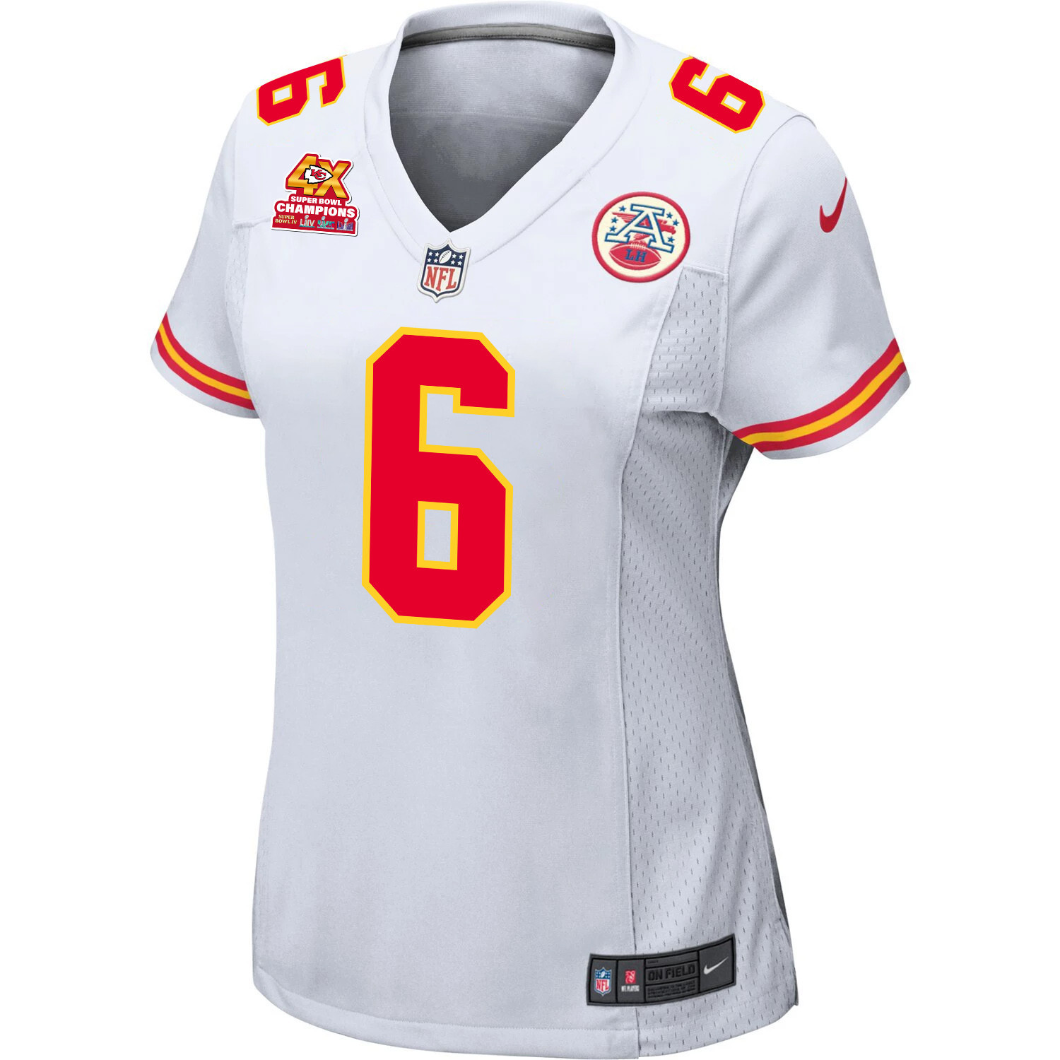 Bryan Cook 6 Kansas City Chiefs Super Bowl LVIII Champions 4X Game Women Jersey - White JS8992 nicesnker - Image 2