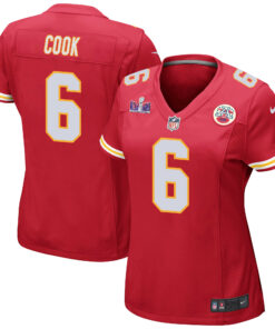 Bryan Cook 6 Kansas City Chiefs Super Bowl LVIII Patch Game Women Jersey - Red JS1267 nicesnker
