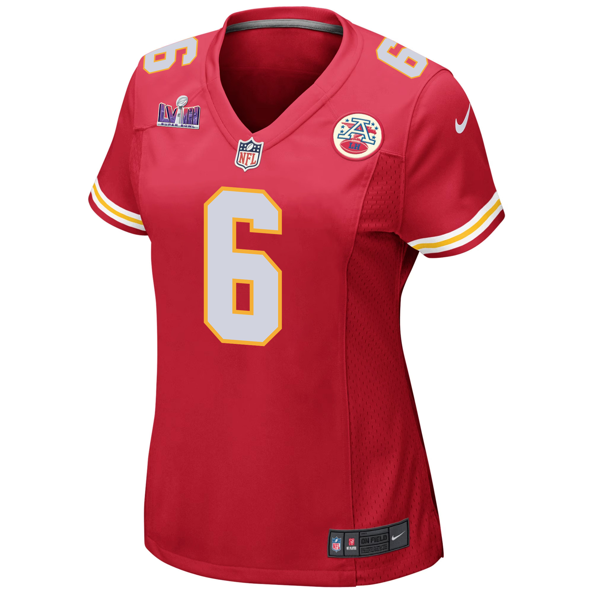 Bryan Cook 6 Kansas City Chiefs Super Bowl LVIII Patch Game Women Jersey - Red JS1267 nicesnker - Image 2
