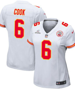 Bryan Cook 6 Kansas City Chiefs Super Bowl LVIII Patch Game Women Jersey - White JS9496 nicesnker
