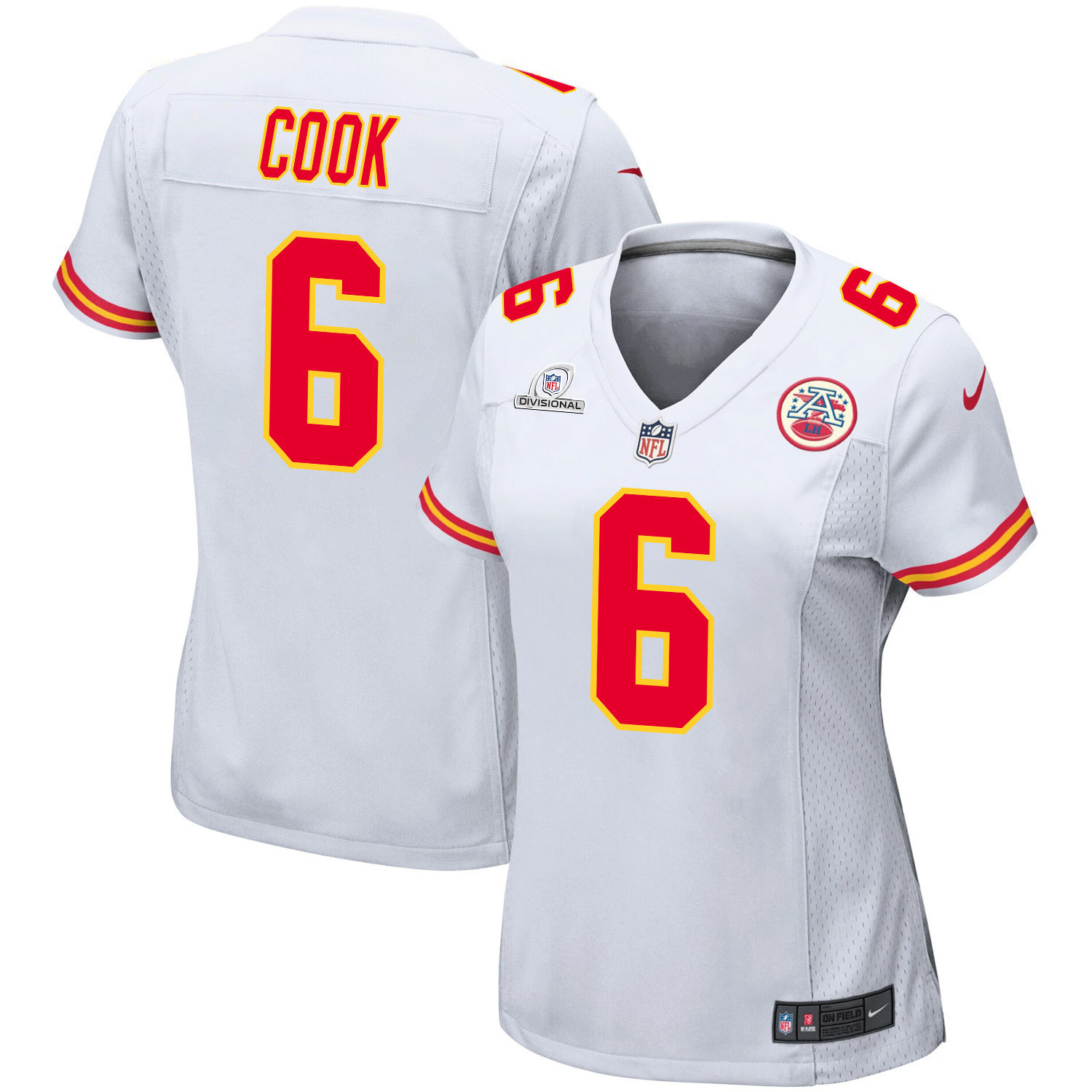 Bryan Cook 6 Kansas City Chiefs Super Bowl LVIII Patch Game Women Jersey - White JS9496 nicesnker