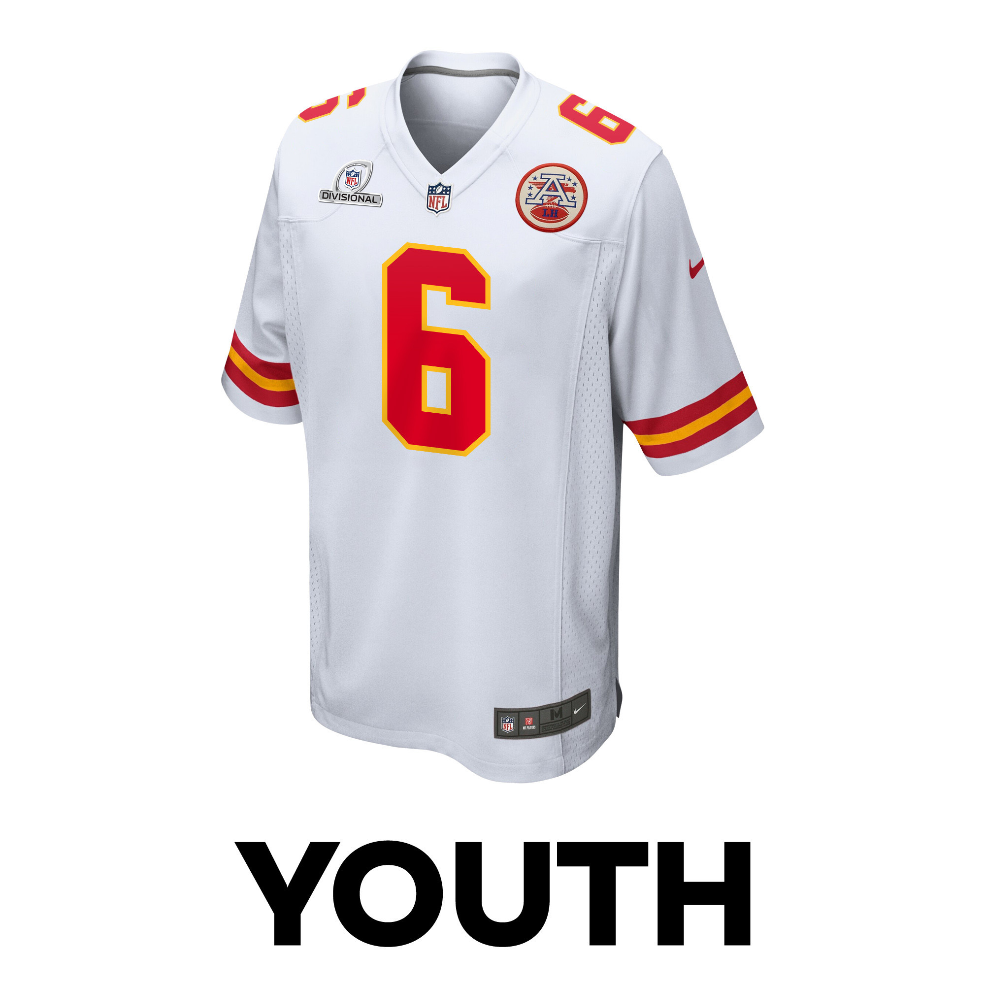Bryan Cook 6 Kansas City Chiefs Super Bowl LVIII Patch Game YOUTH Jersey - White JS7041 nicesnker - Image 2