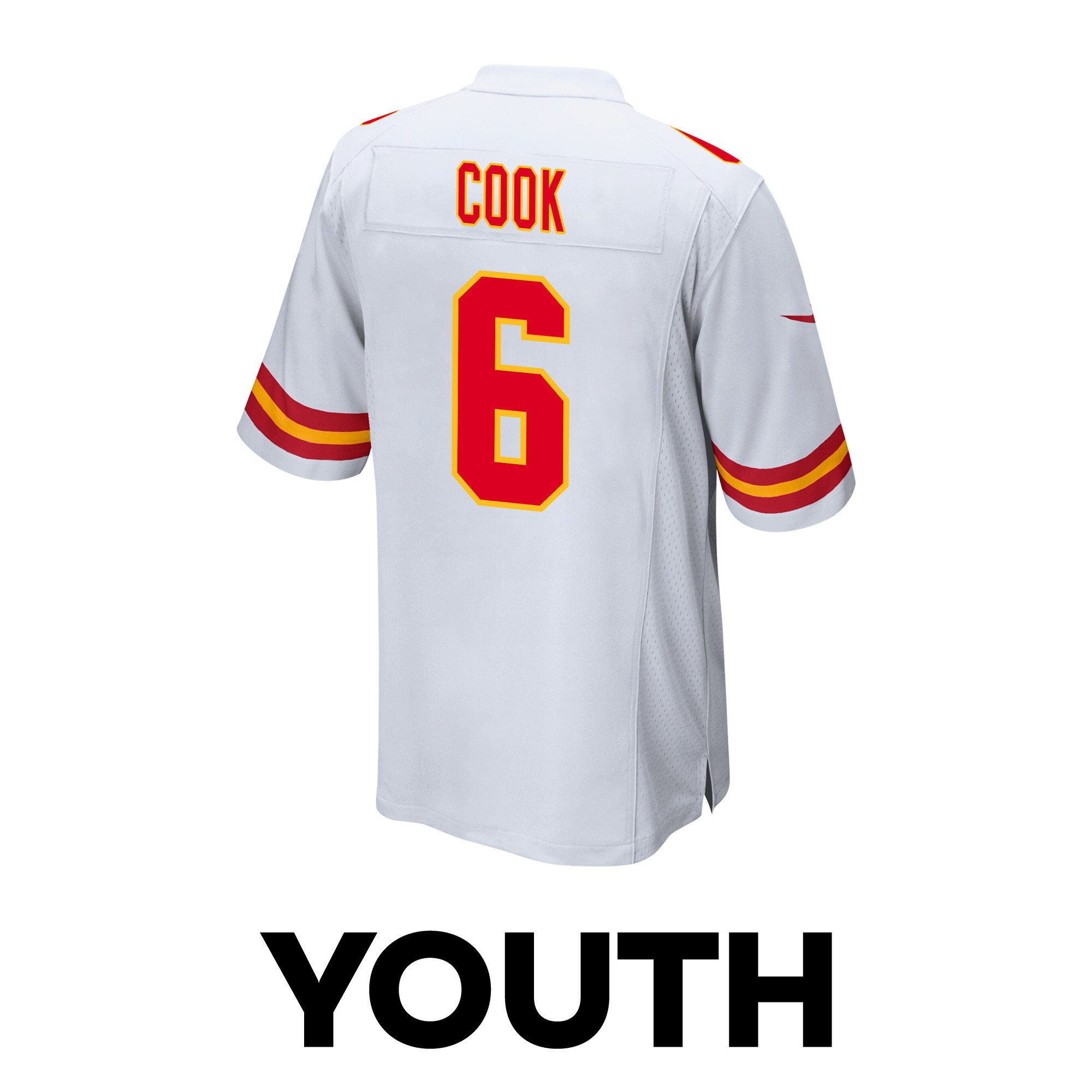 Bryan Cook 6 Kansas City Chiefs Super Bowl LVIII Patch Game YOUTH Jersey - White JS7041 nicesnker - Image 3
