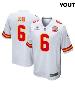 Bryan Cook 6 Kansas City Chiefs Super Bowl LVIII Patch Game YOUTH Jersey - White JS7041 nicesnker