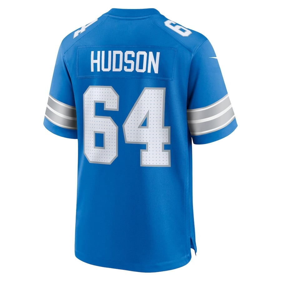 Bryan Hudson 64 Detroit Lions Game Men Jersey - Blue JS5869 nicesnker - Image 3