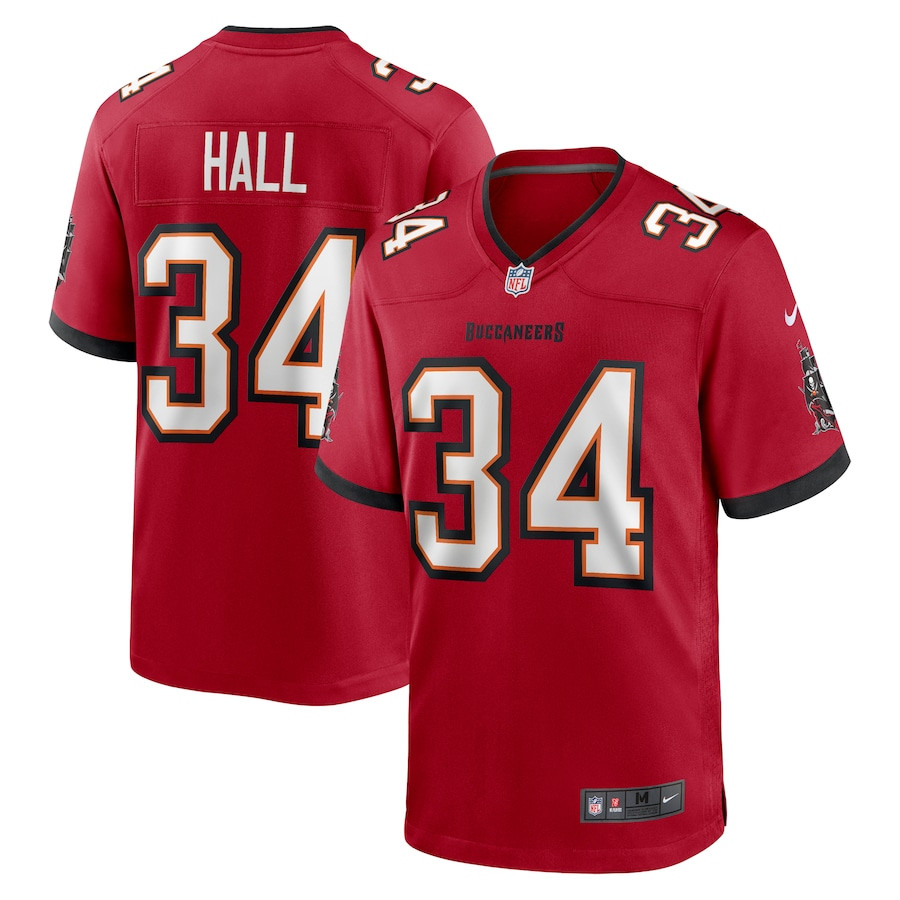 Bryce Hall 34 Tampa Bay Buccaneers Team Game Men Jersey - Red JS7628 nicesnker