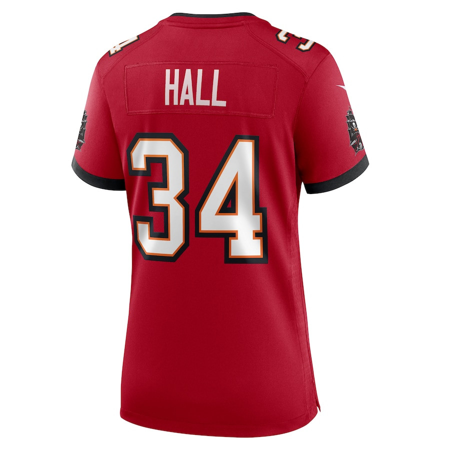 Bryce Hall 34 Tampa Bay Buccaneers Women Team Game Jersey - Red JS5343 nicesnker - Image 3