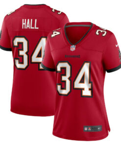 Bryce Hall 34 Tampa Bay Buccaneers Women Team Game Jersey - Red JS5343 nicesnker