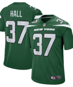 Bryce Hall 37 New York Jets Men Game Jersey - Gotham Green JS7631 nicesnker