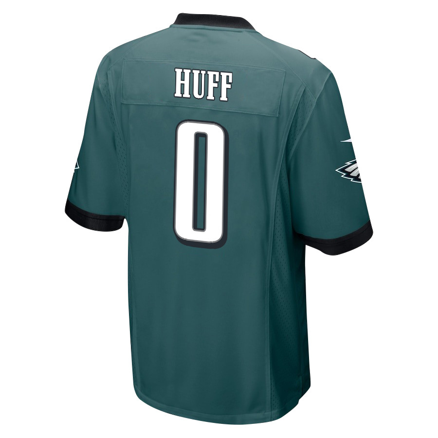 Bryce Huff 0 Philadelphia Eagles Super Bowl LIX Champions Patch Game Men Jersey - Midnight Green JS6072 nicesnker - Image 2