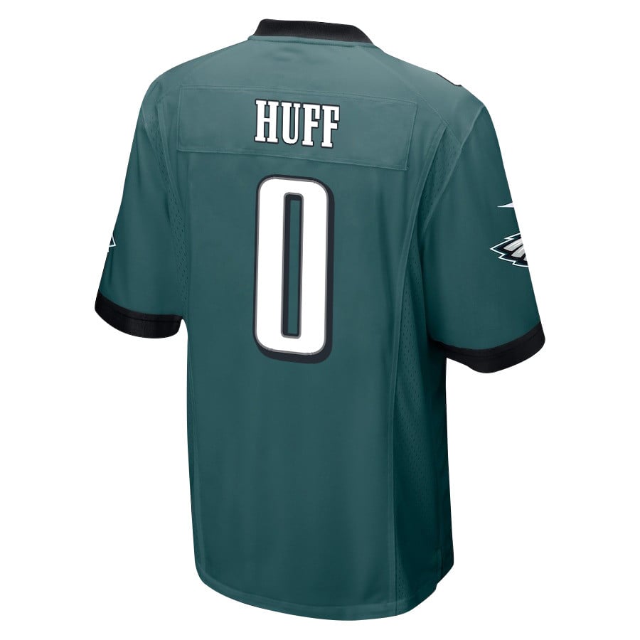 Bryce Huff 0 Philadelphia Eagles Super Bowl LIX New Orleans Patch Game Men Jersey - Midnight Green JS6102 nicesnker - Image 2