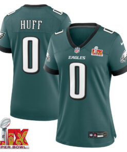 Bryce Huff #0 Philadelphia Eagles Super Bowl LIX Women's Jersey - Midnight Green JS4291 nicesnker