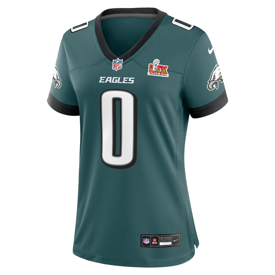 Bryce Huff #0 Philadelphia Eagles Super Bowl LIX Women's Jersey - Midnight Green JS4291 nicesnker - Image 2