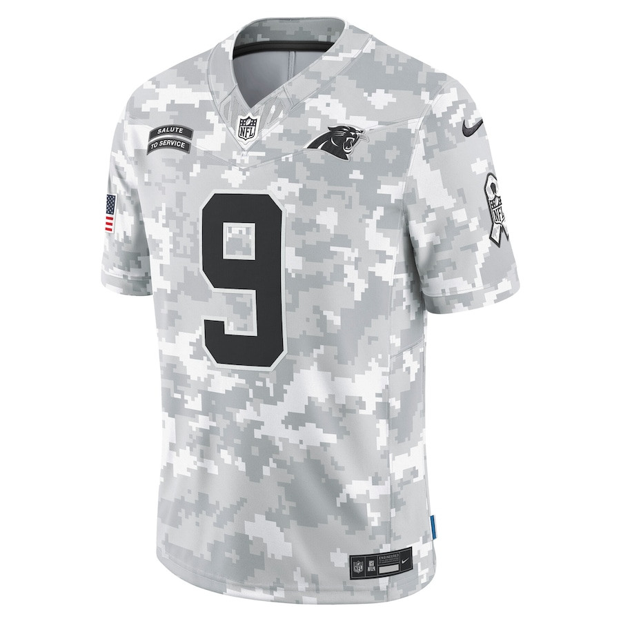 Bryce Young 9 Carolina Panthers 2024 Salute to Service Limited Men Jersey - Arctic Camo JS9903 nicesnker - Image 2