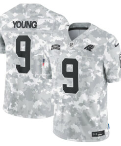 Bryce Young 9 Carolina Panthers 2024 Salute to Service Limited Men Jersey - Arctic Camo JS9903 nicesnker