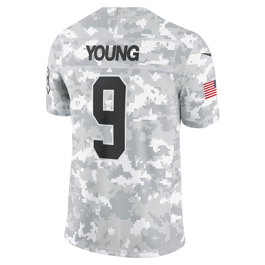Bryce Young 9 Carolina Panthers 2024 Salute to Service Limited Men Jersey - Arctic Camo JS9903 nicesnker - Image 3