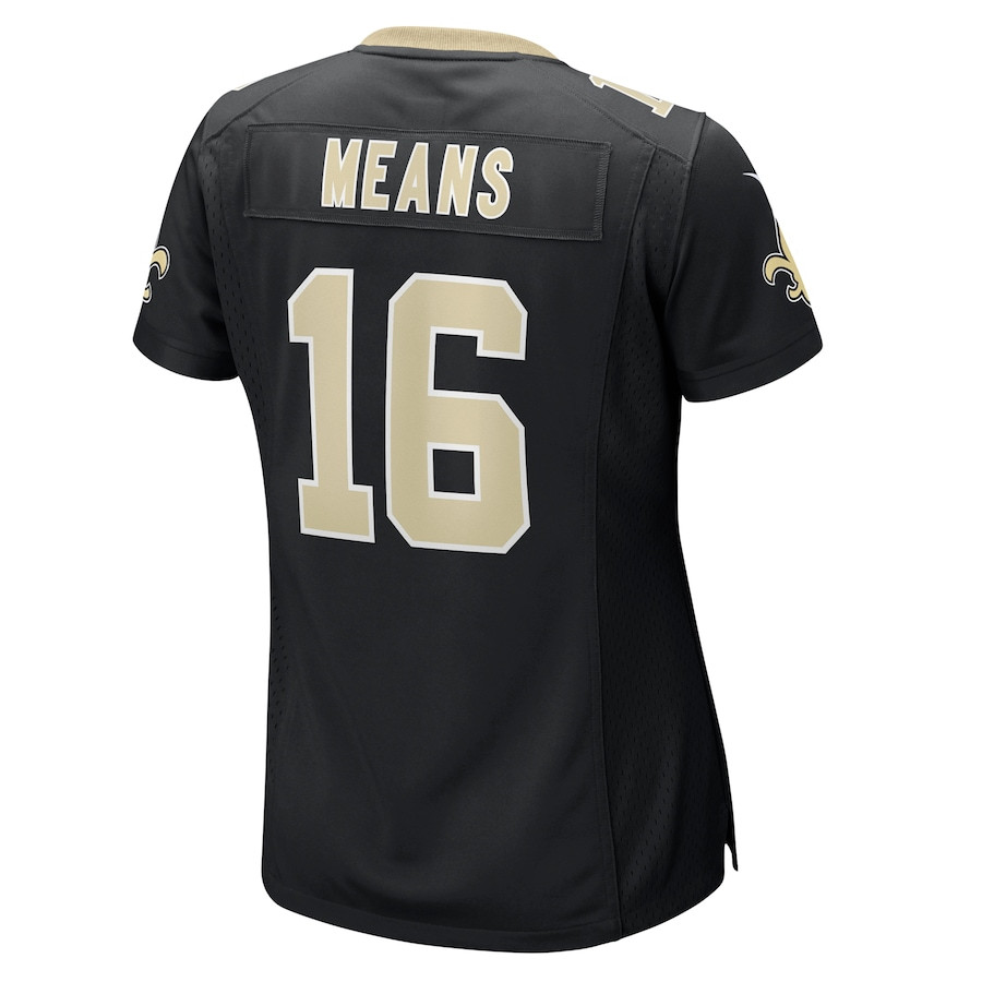 Bub Means 16 New Orleans Saints Women's Game Jersey - Black JS8866 nicesnker - Image 3