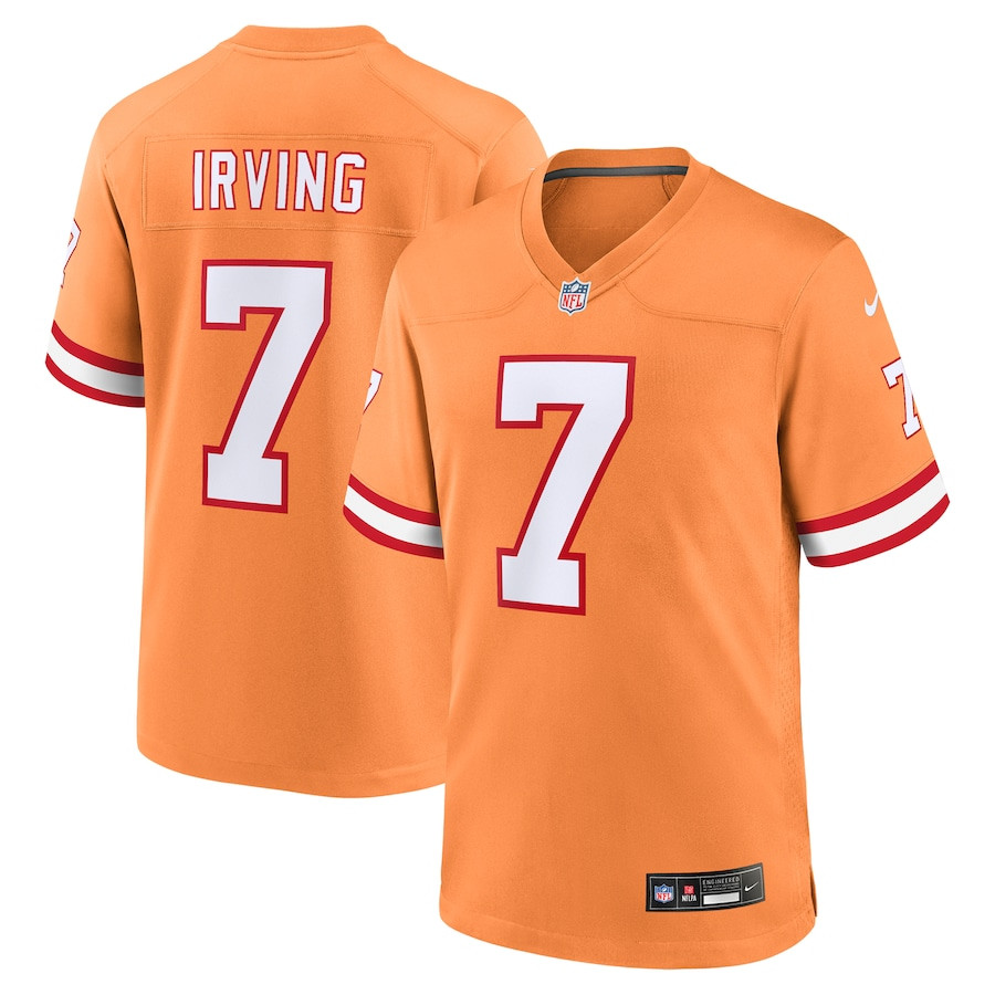 Bucky Irving 7 Tampa Bay Buccaneers Alternate Game Men Jersey - Orange JS1609 nicesnker