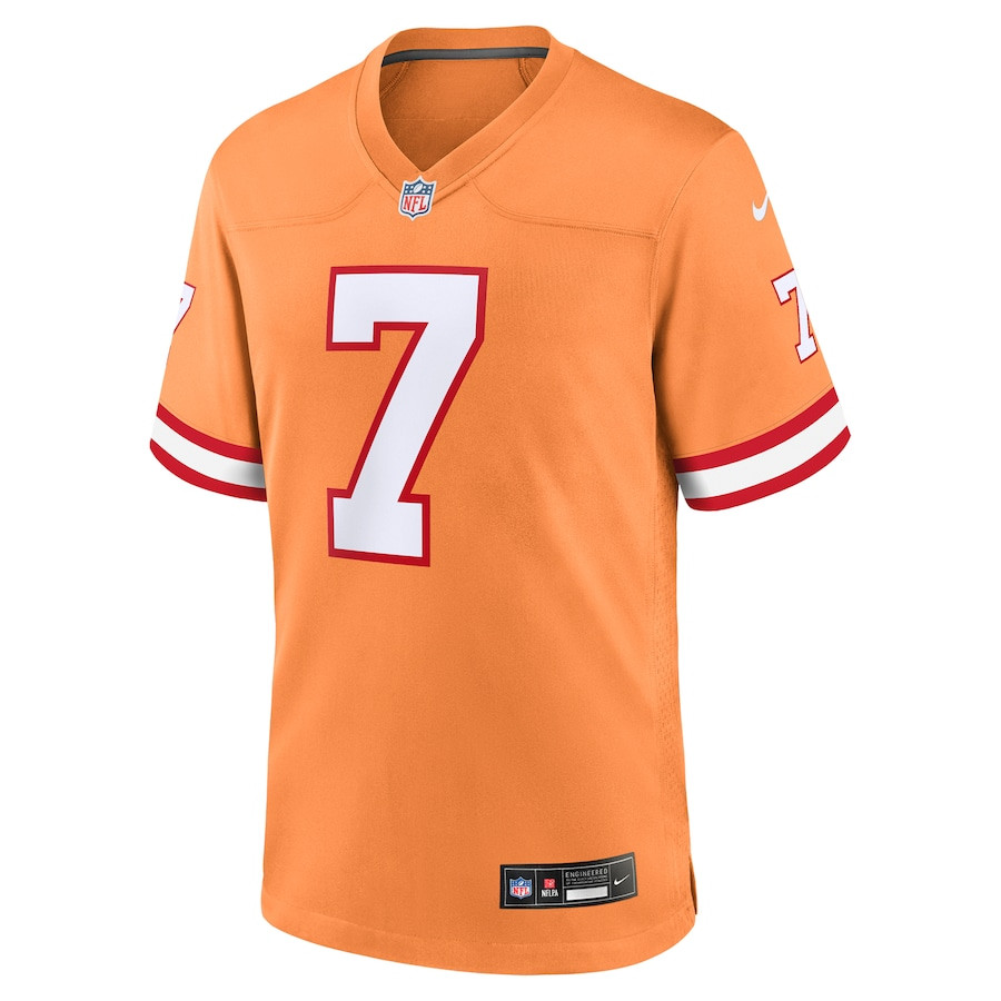Bucky Irving 7 Tampa Bay Buccaneers Alternate Game Men Jersey - Orange JS1609 nicesnker - Image 2