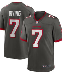 Bucky Irving 7 Tampa Bay Buccaneers Alternate Game Men Jersey - Pewter JS6314 nicesnker