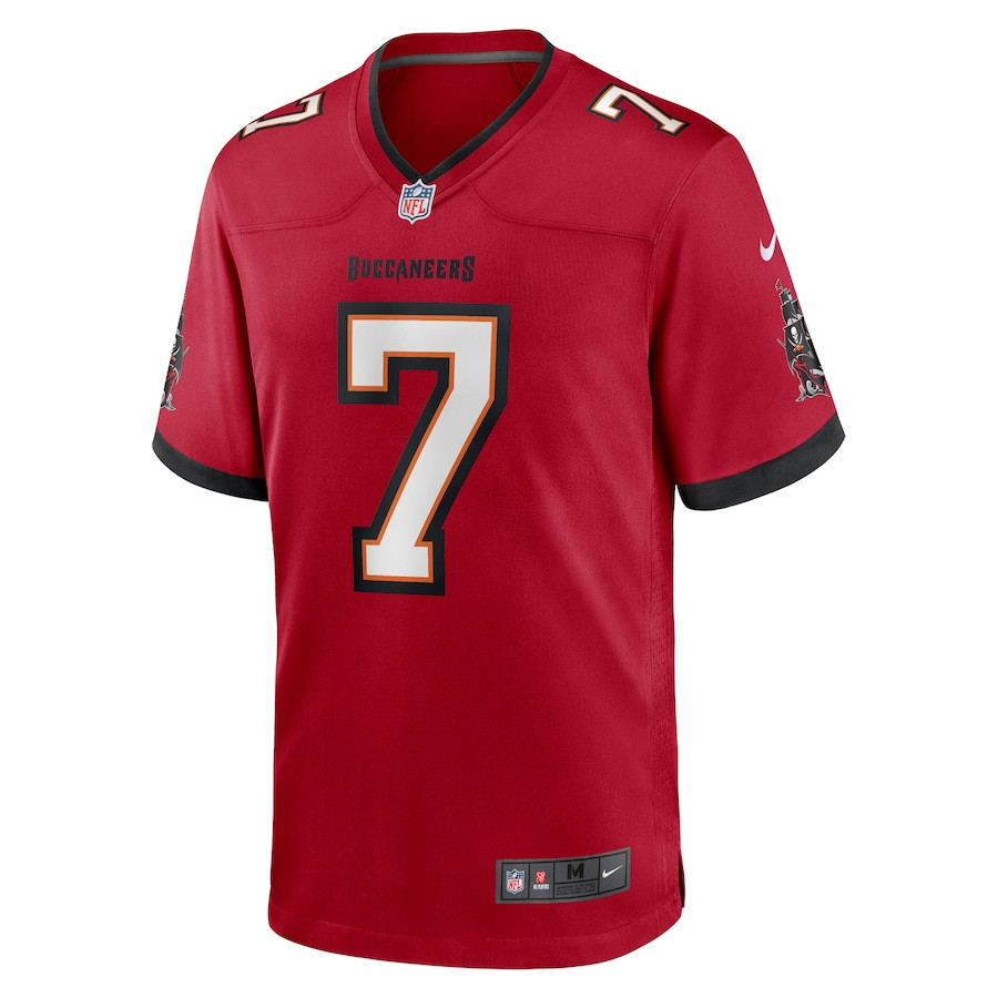 Bucky Irving 7 Tampa Bay Buccaneers Game Men Jersey - Red JS4028 nicesnker - Image 2
