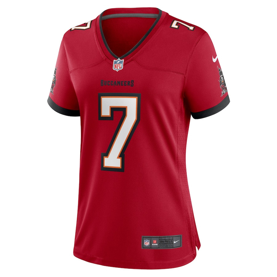 Bucky Irving 7 Tampa Bay Buccaneers Game Women Jersey - Red JS7208 nicesnker - Image 2