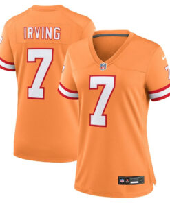 Bucky Irving 7 Tampa Bay Buccaneers Women's Alternate Game Jersey - Orange JS9686 nicesnker