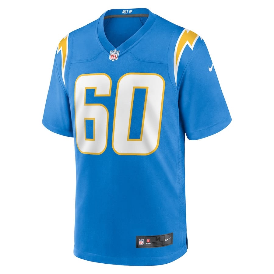Bucky Williams 60 Los Angeles Chargers Team Game Men Jersey - Powder Blue JS5429 nicesnker - Image 2