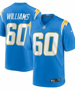 Bucky Williams 60 Los Angeles Chargers Team Game Men Jersey - Powder Blue JS5429 nicesnker