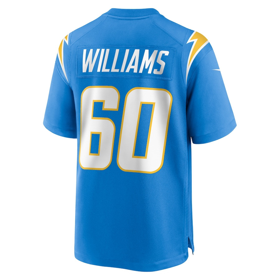Bucky Williams 60 Los Angeles Chargers Team Game Men Jersey - Powder Blue JS5429 nicesnker - Image 3